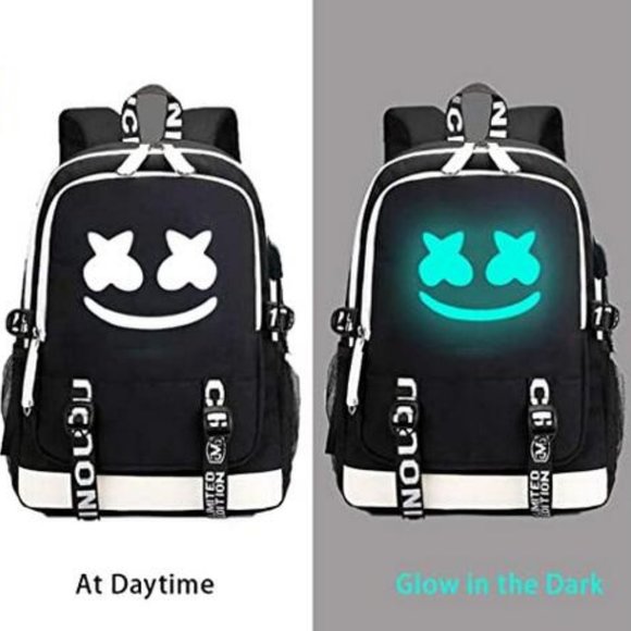 Smile Luminous Backpack & DJ Bracelet School Bag - Picture 2 of 7